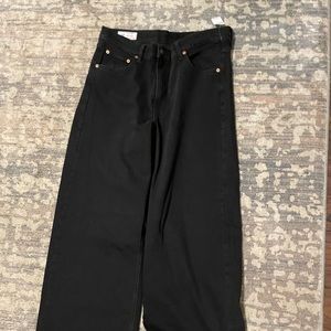 NWT black gap jeans wide leg size 14L